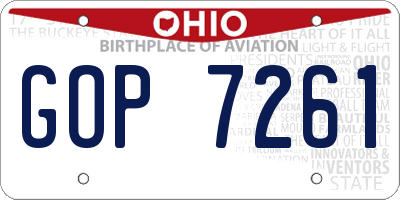 OH license plate GOP7261