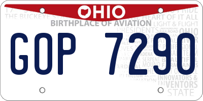 OH license plate GOP7290