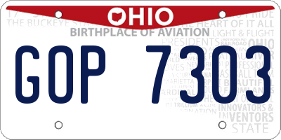 OH license plate GOP7303