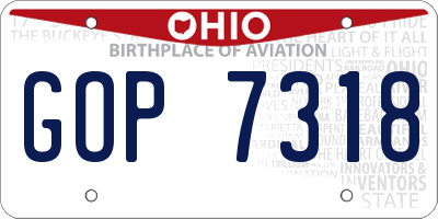 OH license plate GOP7318