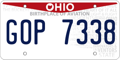 OH license plate GOP7338