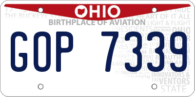 OH license plate GOP7339