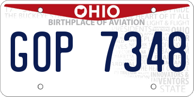 OH license plate GOP7348