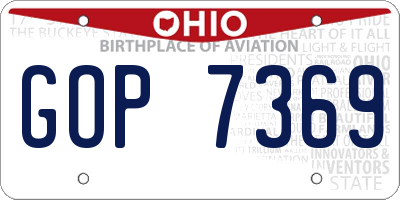 OH license plate GOP7369