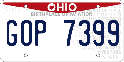 OH license plate GOP7399