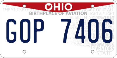 OH license plate GOP7406