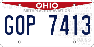 OH license plate GOP7413