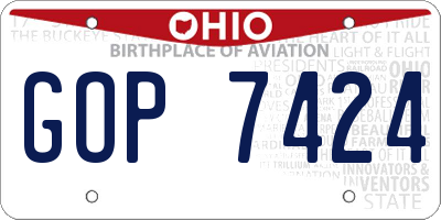OH license plate GOP7424