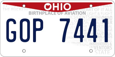OH license plate GOP7441
