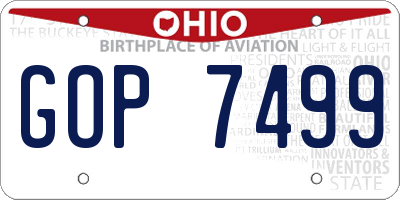 OH license plate GOP7499