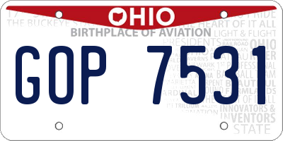 OH license plate GOP7531