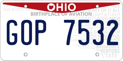 OH license plate GOP7532