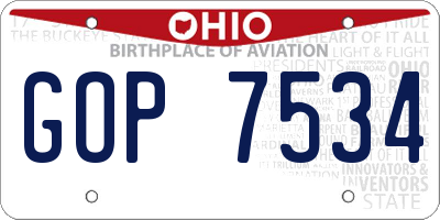 OH license plate GOP7534