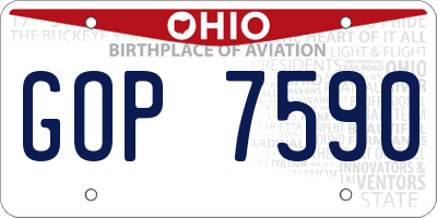 OH license plate GOP7590