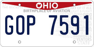 OH license plate GOP7591