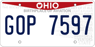 OH license plate GOP7597