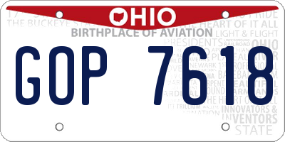 OH license plate GOP7618