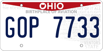 OH license plate GOP7733