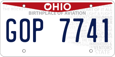 OH license plate GOP7741
