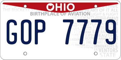 OH license plate GOP7779