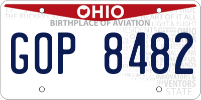 OH license plate GOP8482