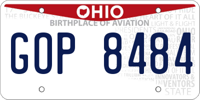 OH license plate GOP8484