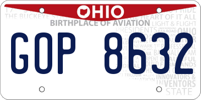 OH license plate GOP8632