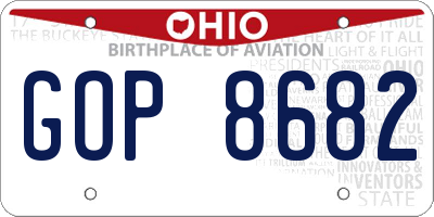 OH license plate GOP8682