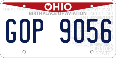 OH license plate GOP9056
