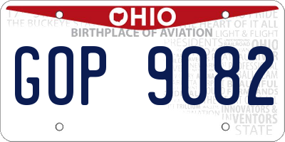 OH license plate GOP9082
