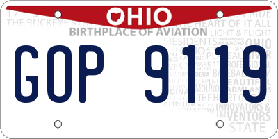 OH license plate GOP9119