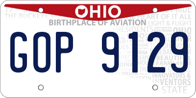 OH license plate GOP9129