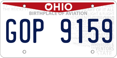 OH license plate GOP9159