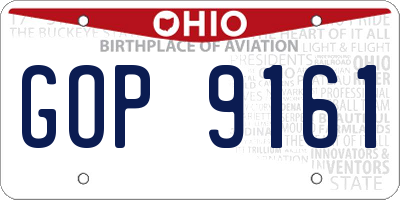 OH license plate GOP9161