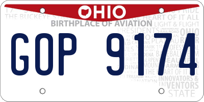 OH license plate GOP9174