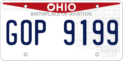 OH license plate GOP9199