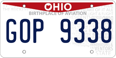 OH license plate GOP9338