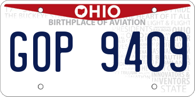 OH license plate GOP9409