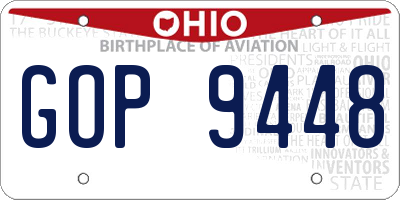 OH license plate GOP9448