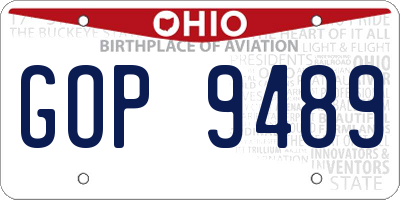 OH license plate GOP9489