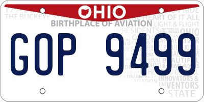 OH license plate GOP9499