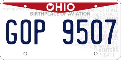 OH license plate GOP9507
