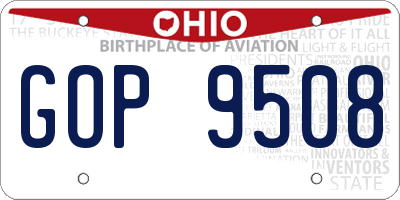 OH license plate GOP9508