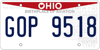 OH license plate GOP9518
