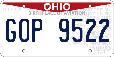 OH license plate GOP9522