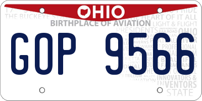 OH license plate GOP9566
