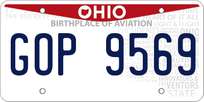 OH license plate GOP9569