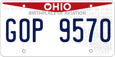 OH license plate GOP9570