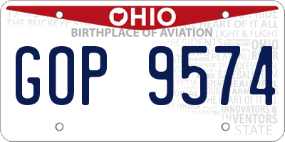 OH license plate GOP9574