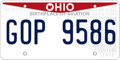 OH license plate GOP9586
